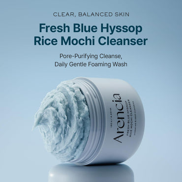 Arencia - Fresh Blue Hyssop Rice Mochi Cleanser, 4.23oz / 120g