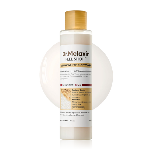 Dr.Melaxin - Peel Shot Glow White Rice Toner - 200ml