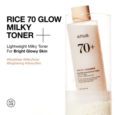 Anua Rice 70 Glow Milky Toner bottle