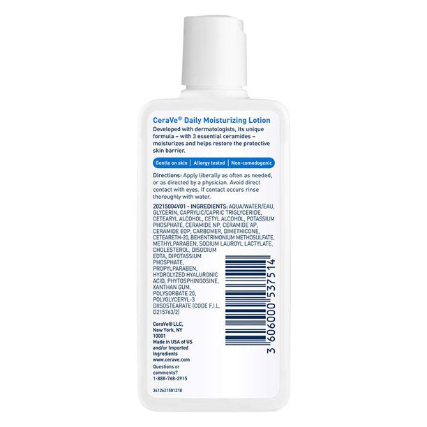 CeraVe Daily Moisturizing Lotion for Normal to Dry Skin, 3 oz