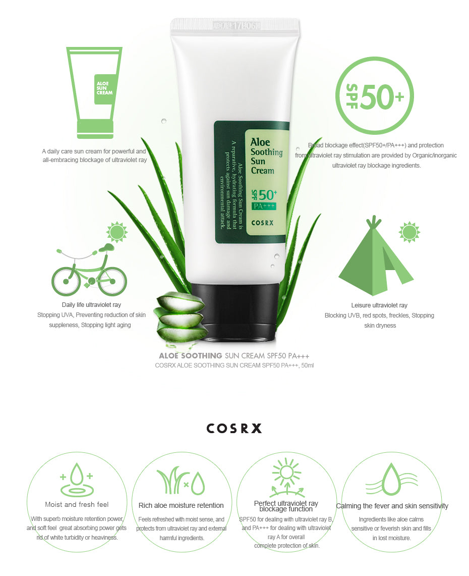 Aloe Soothing Sun Cream SPF50 PA+++