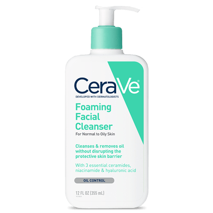 CeraVe Foaming Facial Cleanser, For Normal to Oily Skin