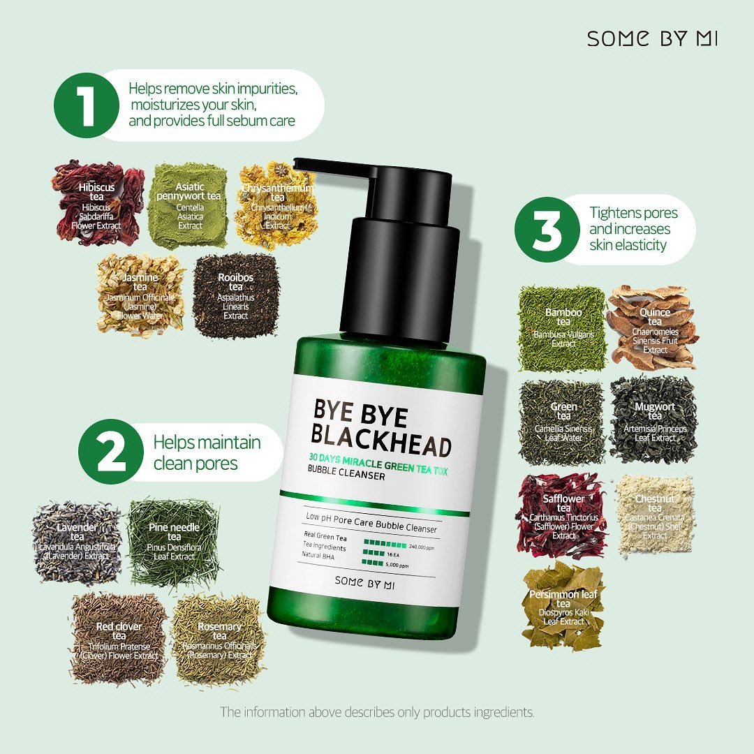 BYE BYE BLACKHEAD 30 DAYS MIRACLE GREEN TEA TOX BUBBLE CLEANSER
