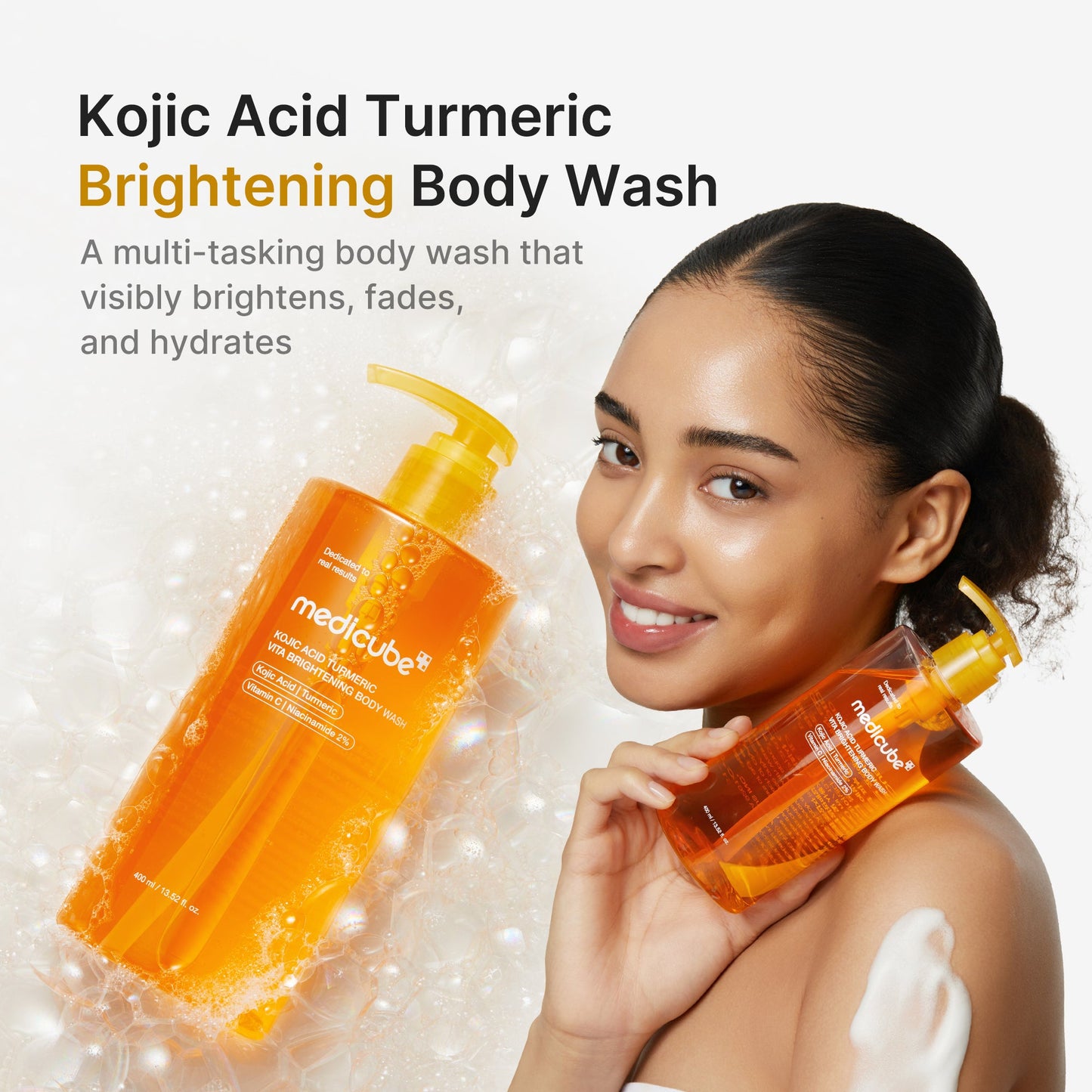Medicube Kojic Acid Turmeric Body Wash lather texture
