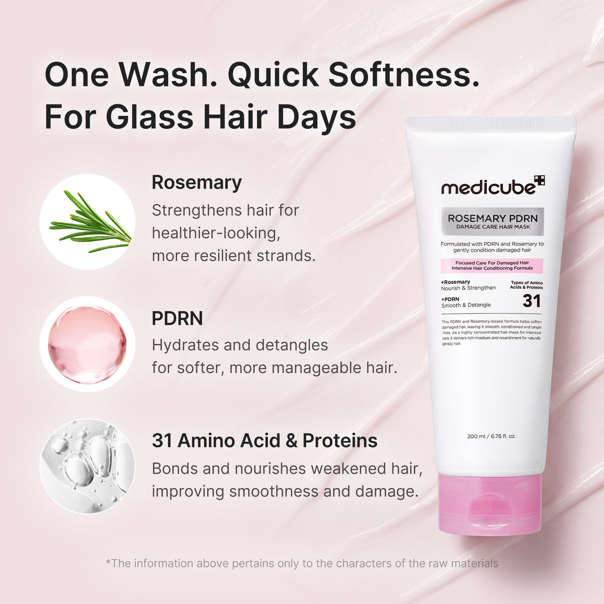 Medicube Rosemary PDRN Hair Mask application on hair