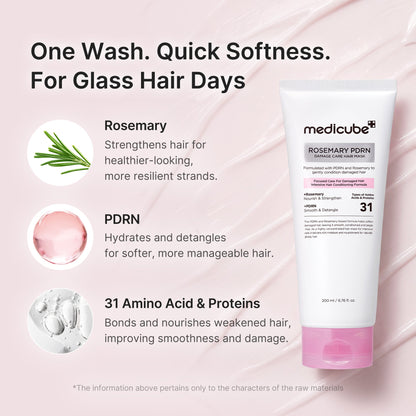 Medicube Rosemary PDRN Hair Mask application on hair