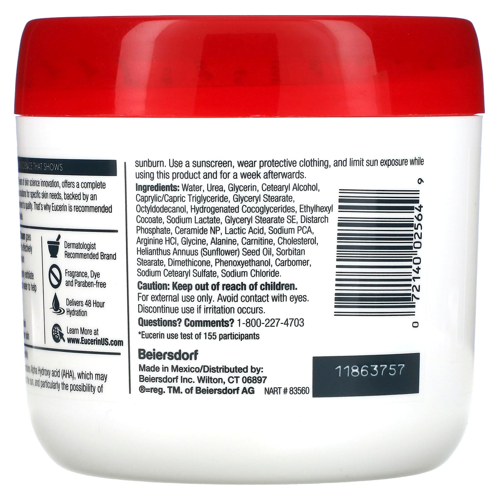 Roughness Relief Cream, Fragrance Free, 16 oz (454 g)