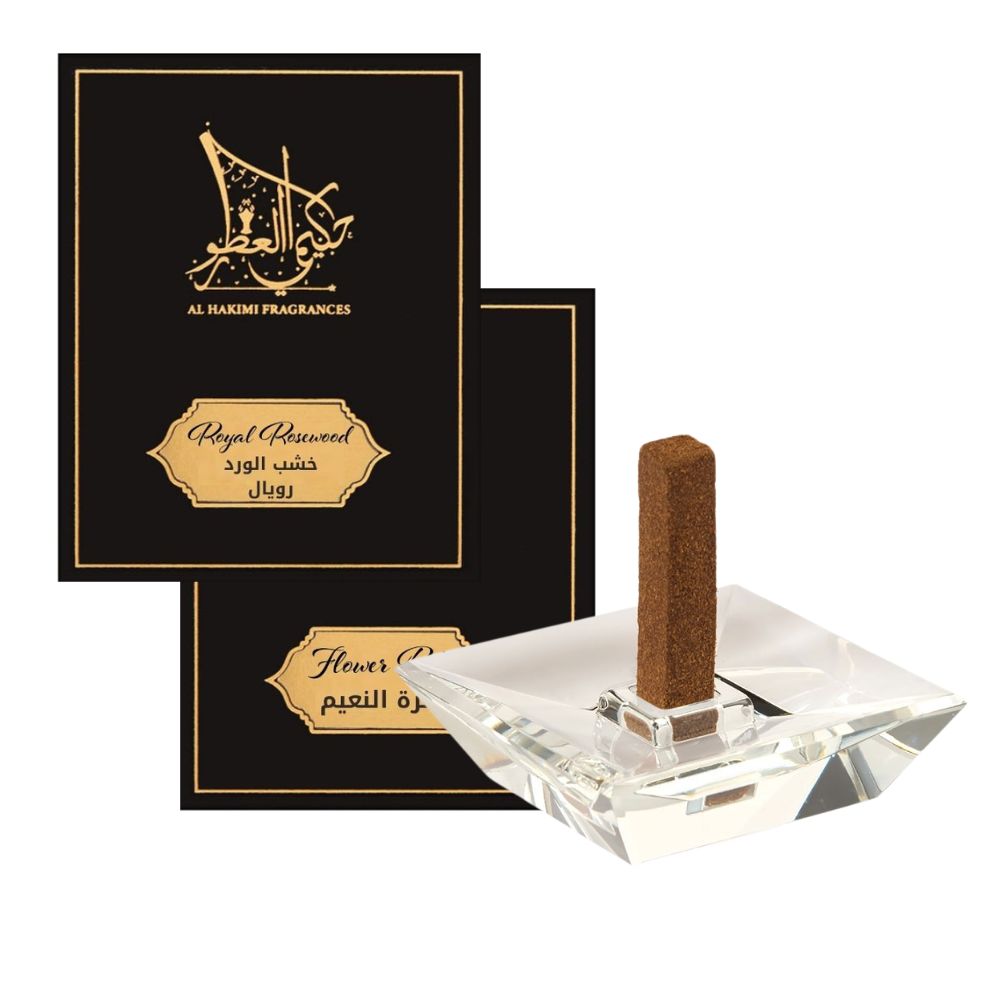 Smart Oud - Royal Rosewood & Flower Bliss - 10 Sticks With Crystal Stand
