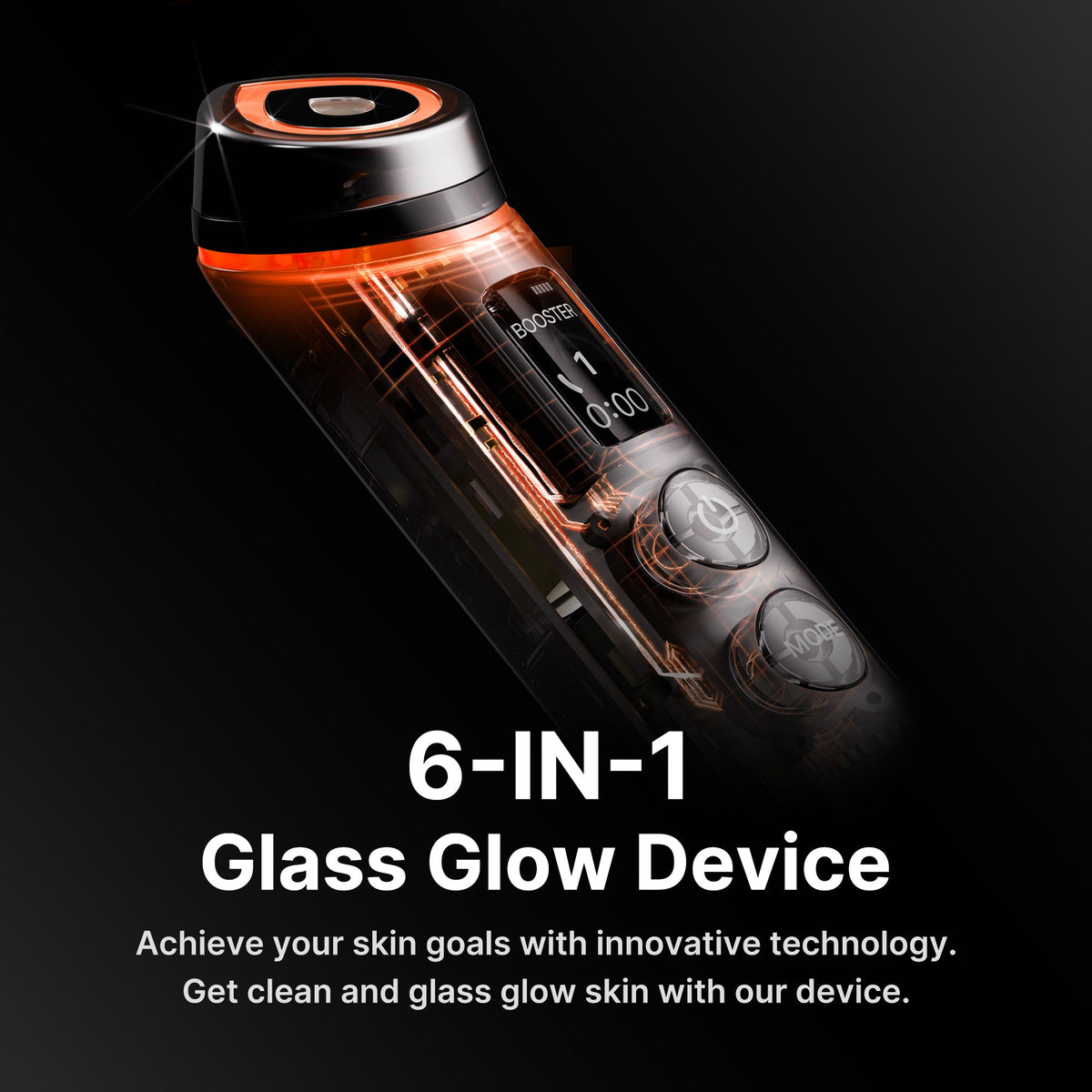 Medicube AGE-R Booster Pro Black device head detail