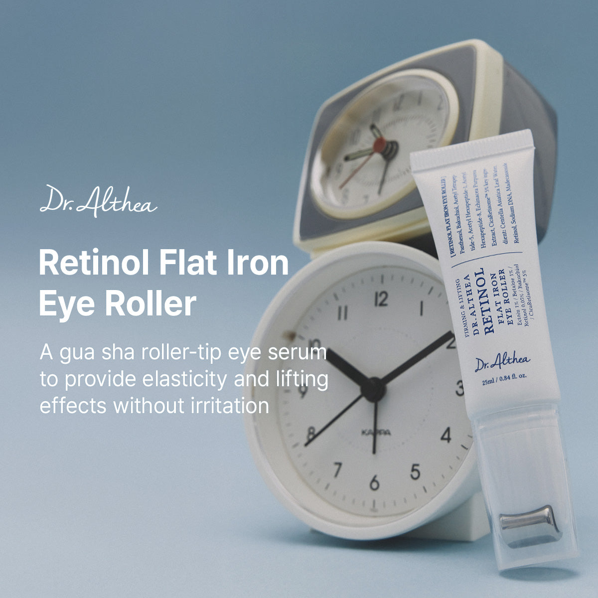 Dr. Althea Retinol Flat Iron Eye Roller device close-up