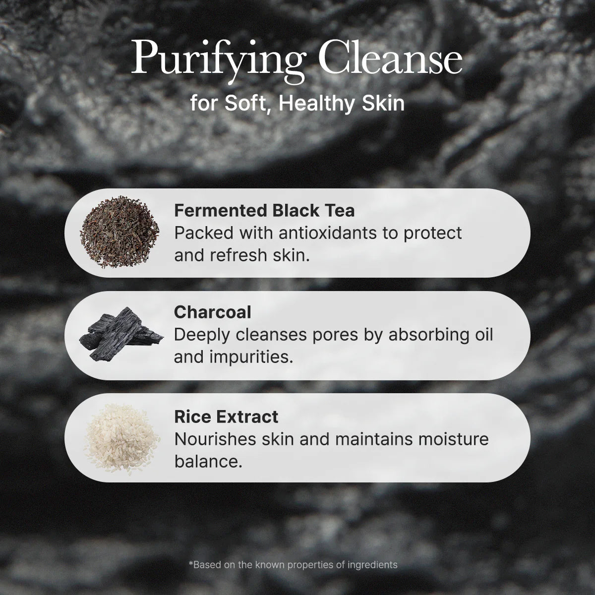 Arencia - Black Tea Rice Mochi Cleanser, 4.23oz / 120g