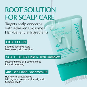 Lilyeve - Scalp Turn Cica PDRN Brush Ampoule 100Ml