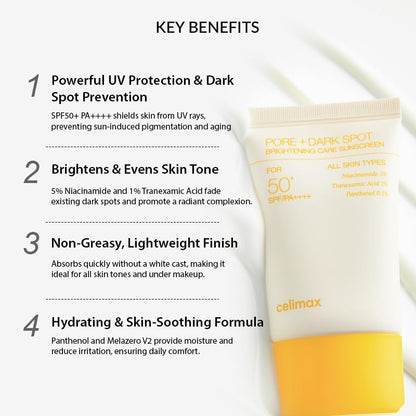Celimax - Pore+ Dark Spot Brightening Care Sunscreen 50Ml