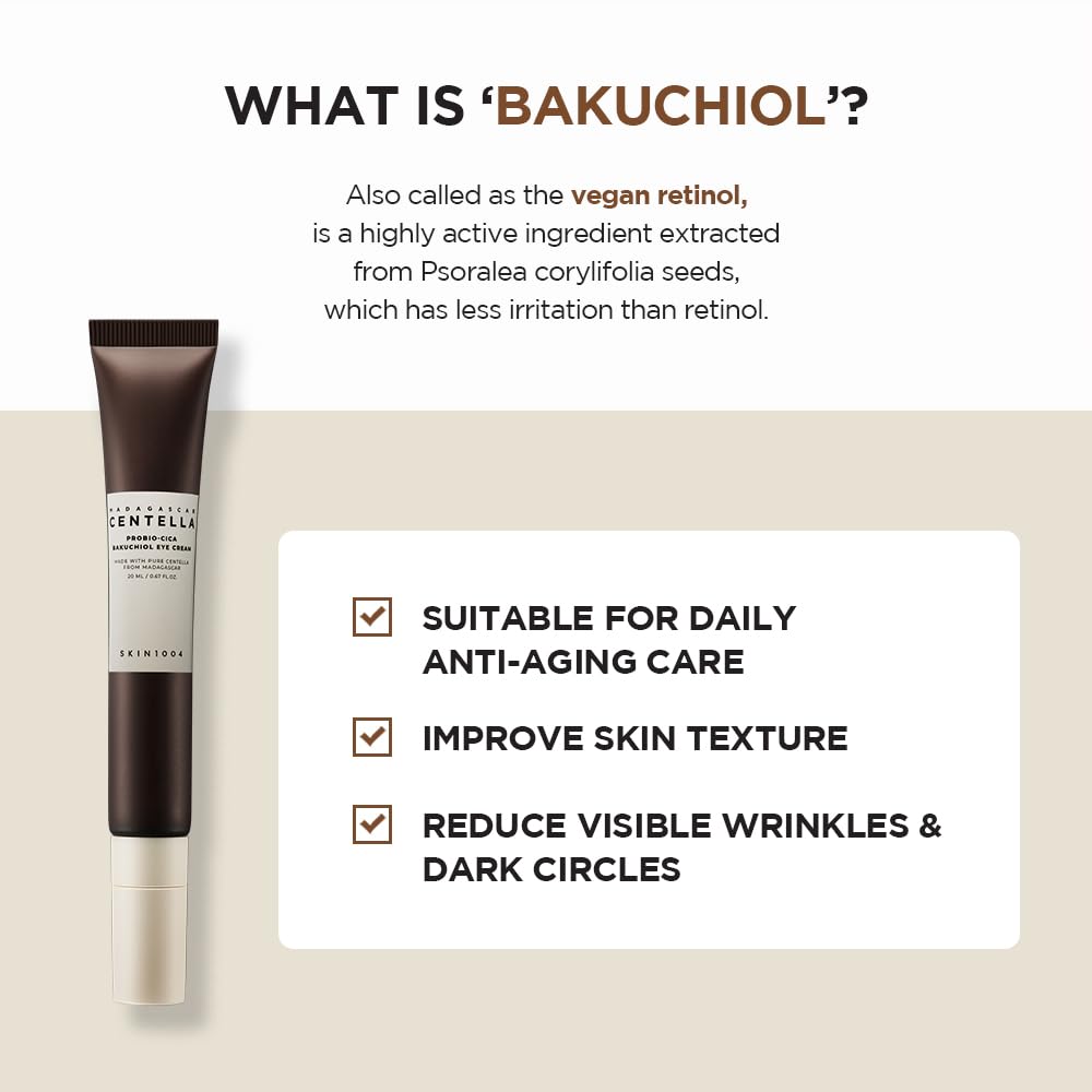 SKIN1004 Madagascar Centella Probio-cica Bakuchiol Eye Cream, 20 ml