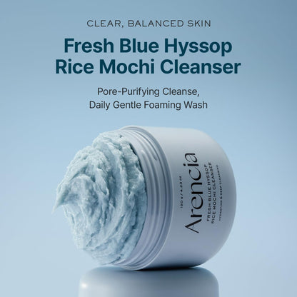 Arencia - Fresh Blue Hyssop Rice Mochi Cleanser, 4.23oz / 120g