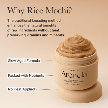 Arencia - Calendula Rice Mochi Cleanser, 4.23oz / 120g