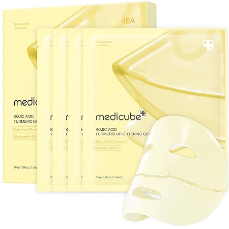 Medicube - Kojic Acid Turmeric Brightening Gel Mask Set(pack of 4) -28g/each