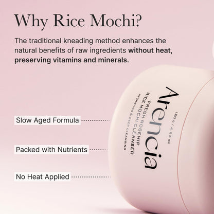 Arencia - Fresh Rosehip Rice Mochi Cleanser, 4.23oz / 120g