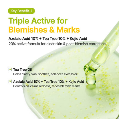Purito SEOUL - Azelaic Acid 10 Kojic Tea Tree Serum - 30Ml