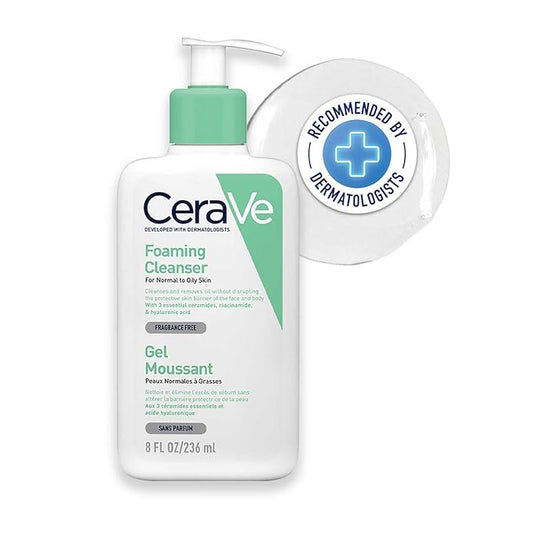 CeraVe Foaming Facial Cleanser, For Normal to Oily Skin