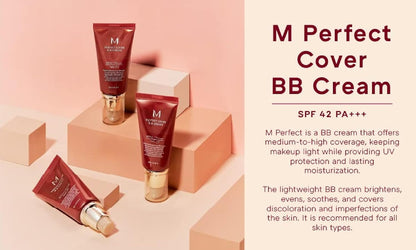 M Perfect Cover B.B Cream, SPF 42 PA+++, No. 29 Caramel Beige, 1.7 fl oz (50 ml)