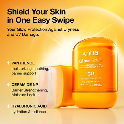 Anua Invisible Glow Finish Sunscreen Stick 18g