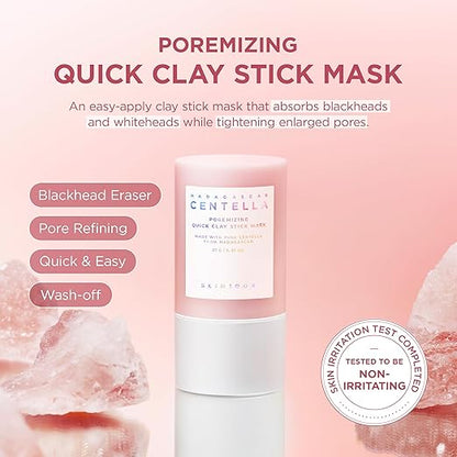 Madagascar Centella Poremizing Quick Clay Stick Mask, 27g