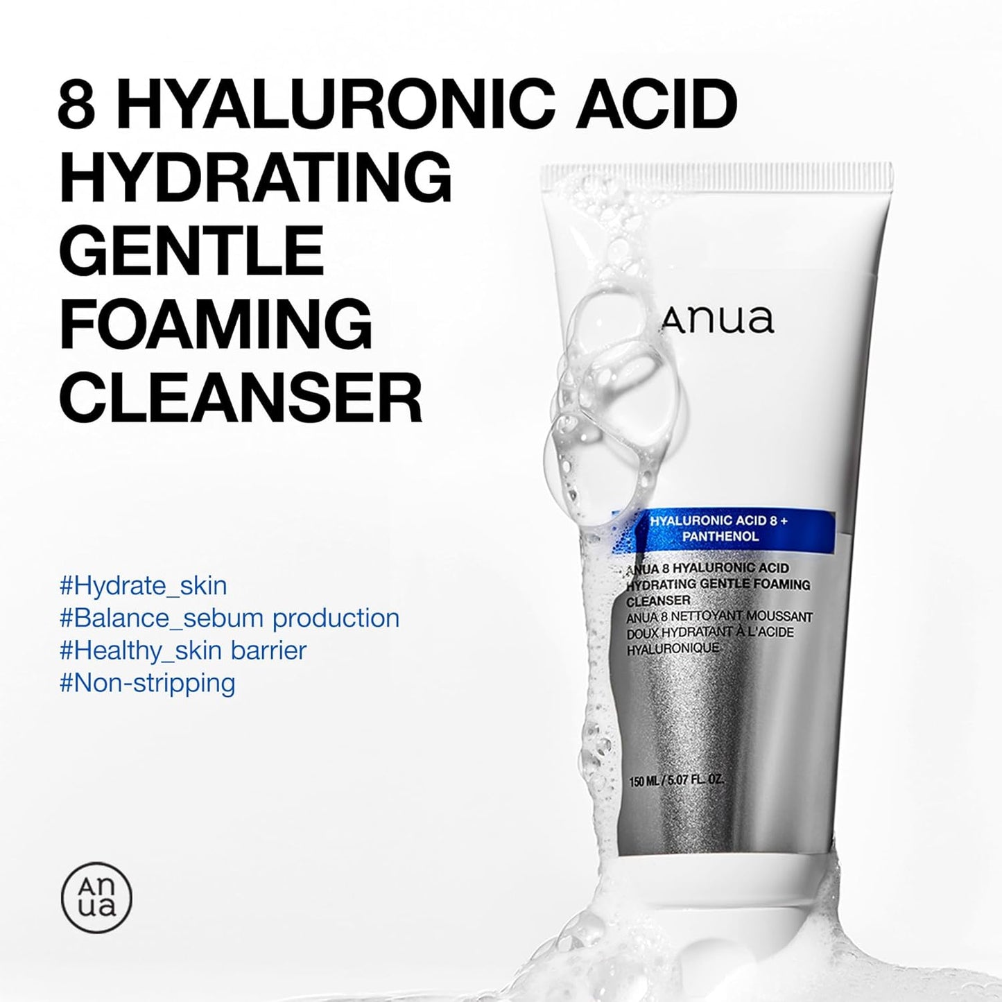 8 Hyaluronic Acid Hydrating Gentle Foaming Cleanser [150ml]
