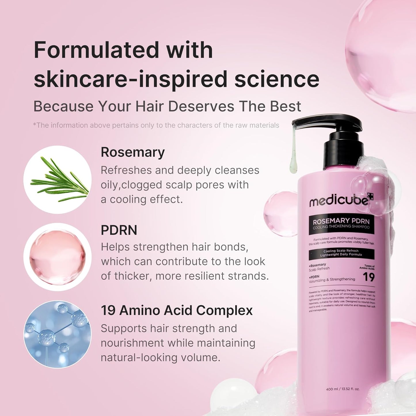 Medicube - Rosemary PDRN Cooling Thickening Shampoo