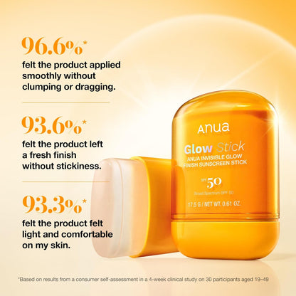 Anua Invisible Glow Finish Sunscreen Stick 18g