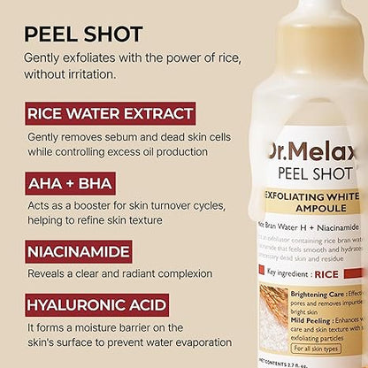 Dr.Melaxin - Peel Shot Exfoliating White Rice Ampoule - 80ml