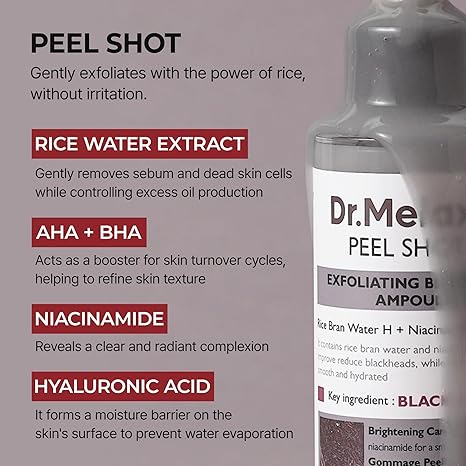 Dr.Melaxin - Peel Shot Exfoliant Black Rice Ampoule - 80 ml