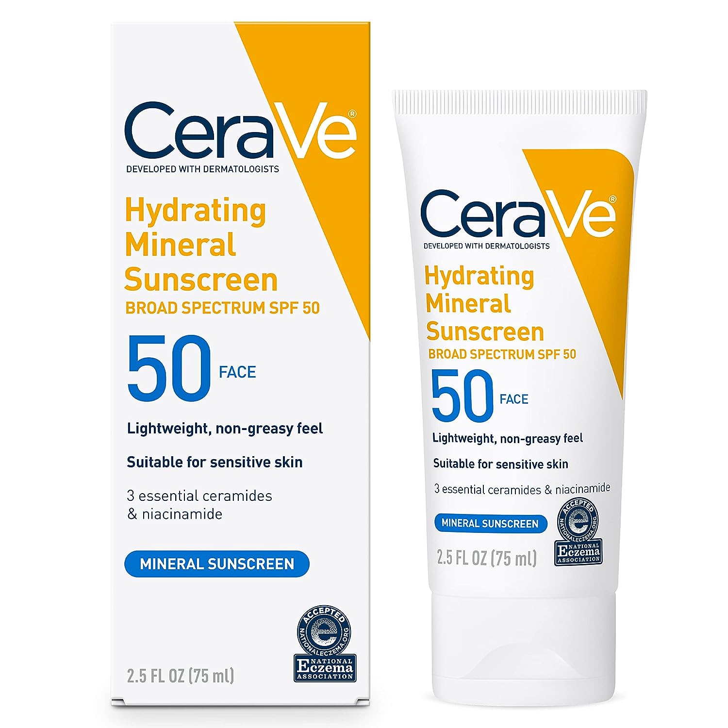 Hydrating Mineral Face Sunscreen Lotion SPF 50 with Zinc Oxide