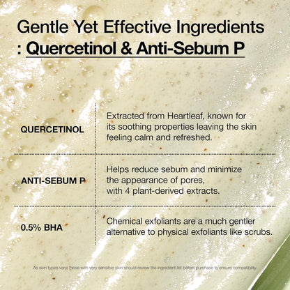Heartleaf Quercetinol Pore Deep Cleansing Foam + BHA 150ml