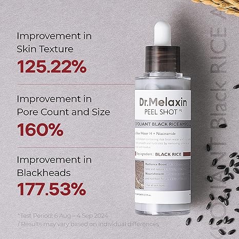 Dr.Melaxin - Peel Shot Exfoliant Black Rice Ampoule - 80 ml