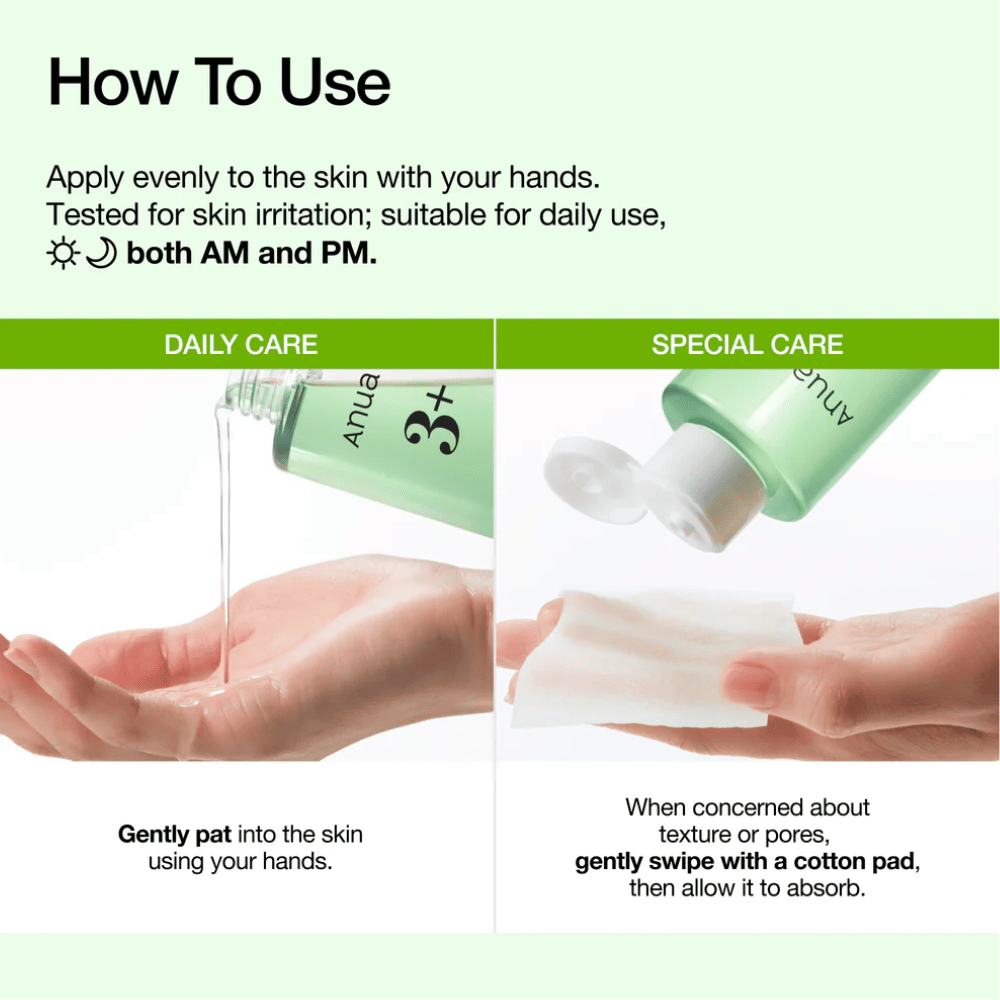 Anua Azelaic Acid 3 Cica Skin Clarifying Toner how to use