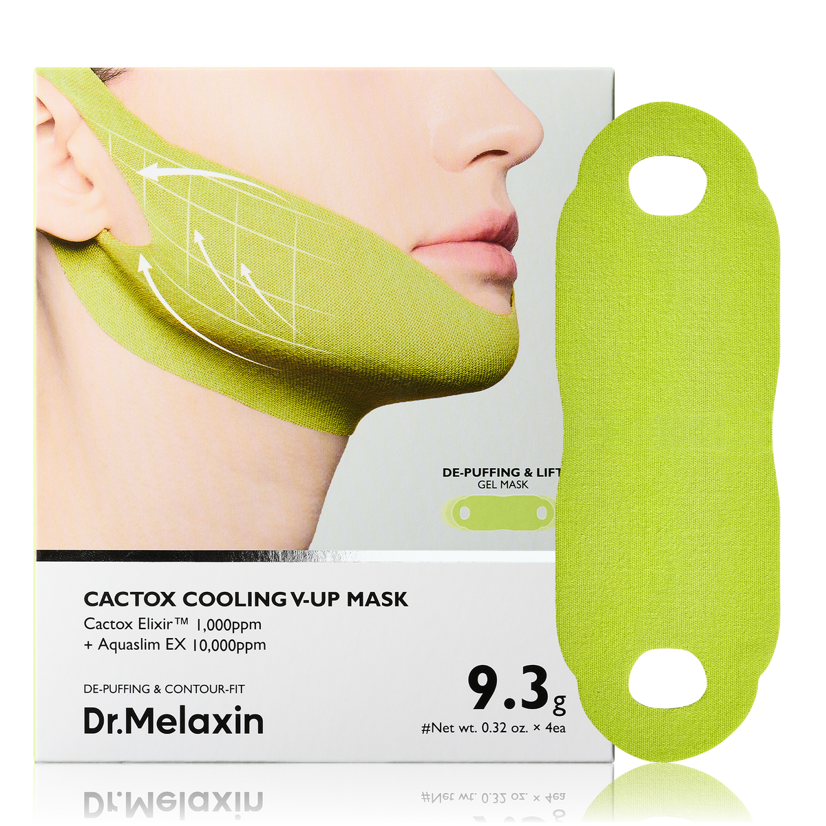 Dr.Melaxin Cactox Cooling V-UP Mask Set packaging, 4 sheets