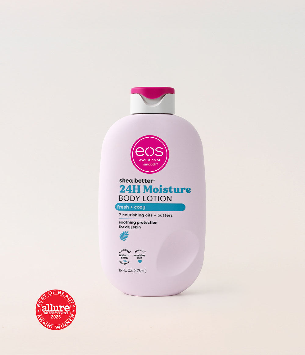EOS Shea Better Body Lotion Fresh & Cozy bottle