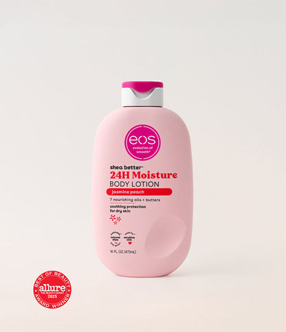 EOS Shea Better Body Lotion Jasmine Peach bottle