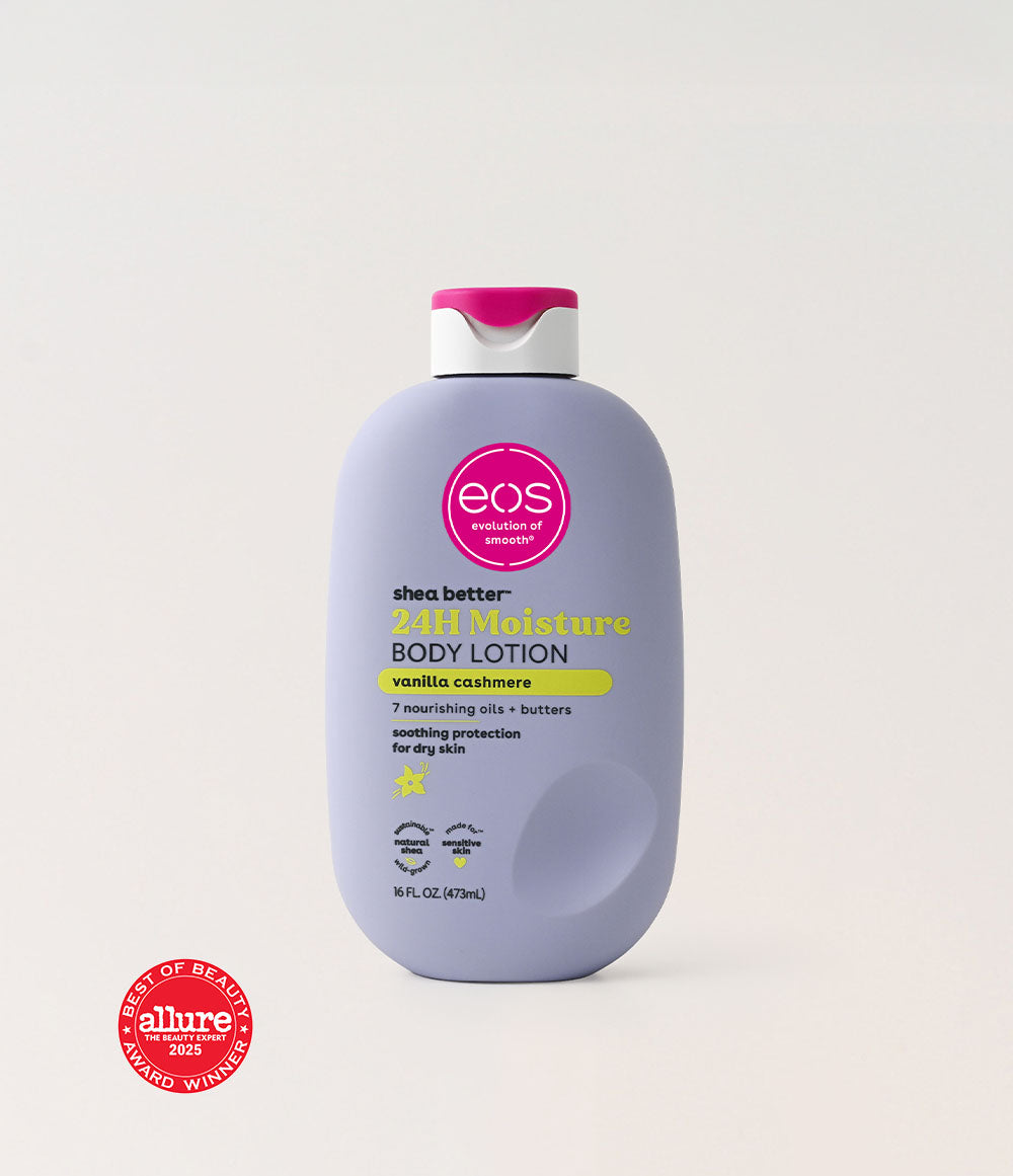 EOS Shea Better Body Lotion Vanilla Cashmere bottle