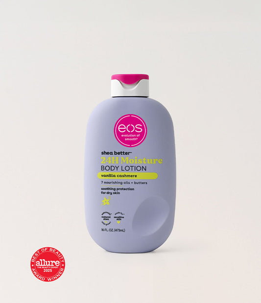 EOS Shea Better Body Lotion Vanilla Cashmere bottle