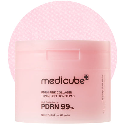 Medicube PDRN Pink Collagen Toning Gel Toner Pad packaging