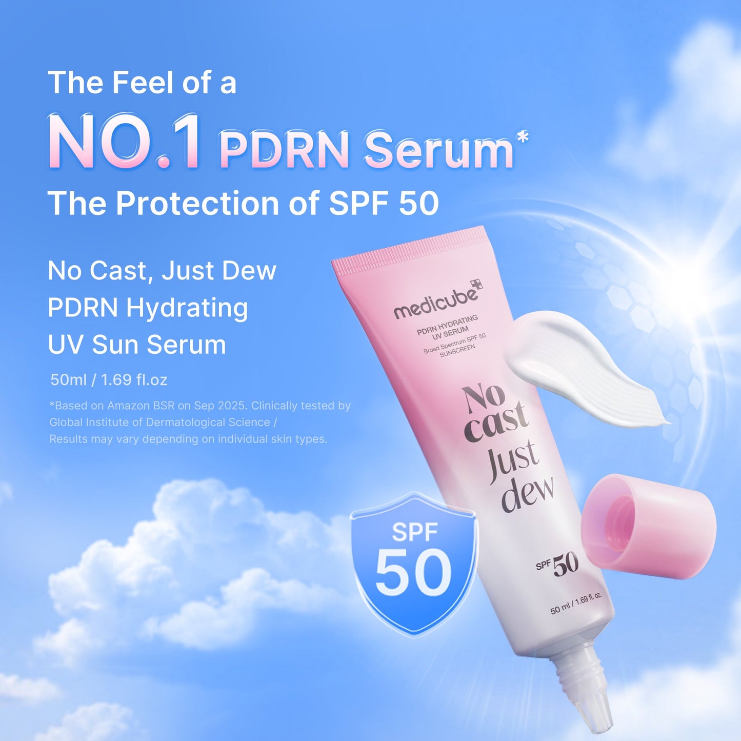 Medicube PDRN Hydrating UV Serum texture swatch