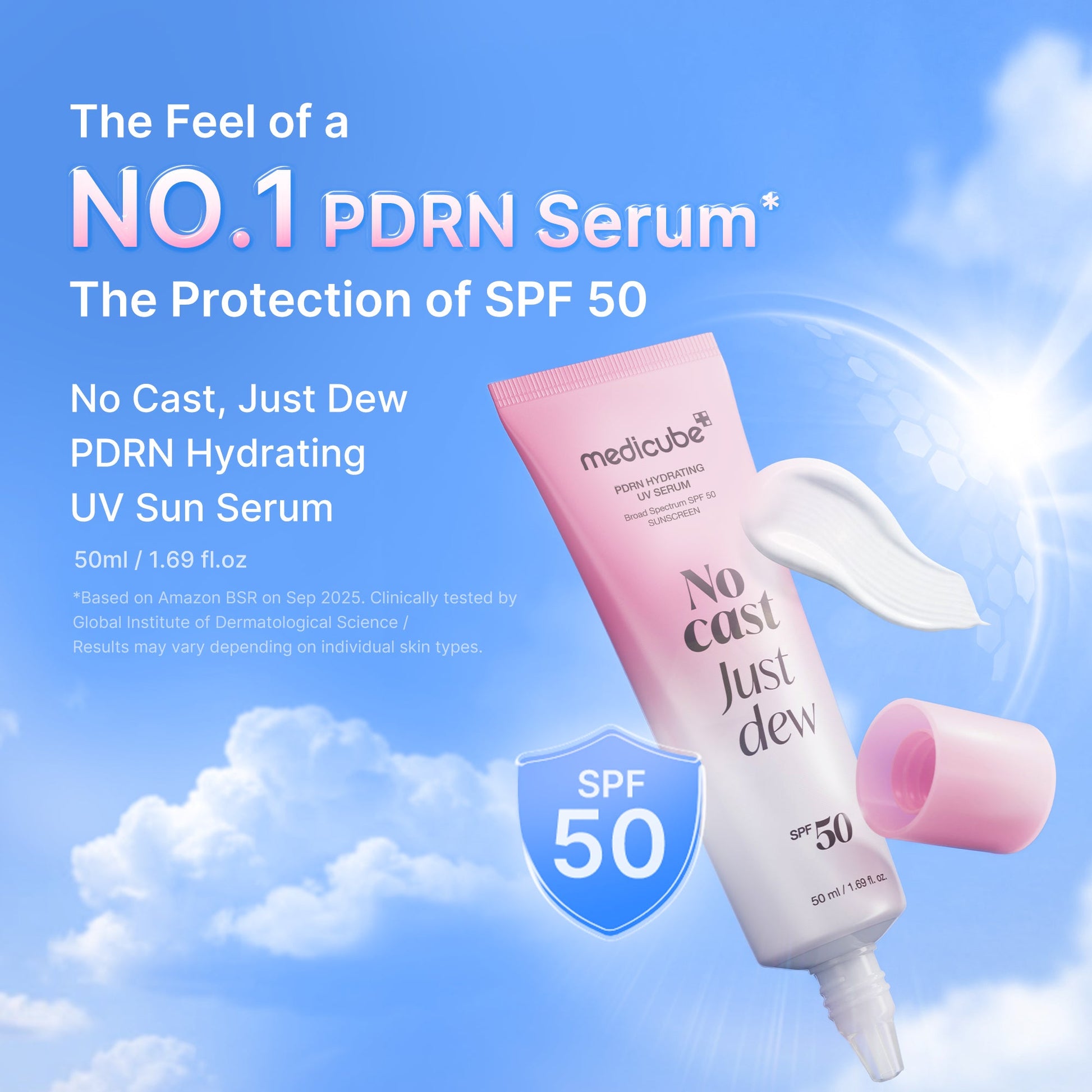 Medicube PDRN Hydrating UV Serum texture swatch