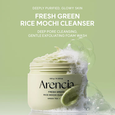 Arencia Fresh Green Rice Mochi Cleanser texture