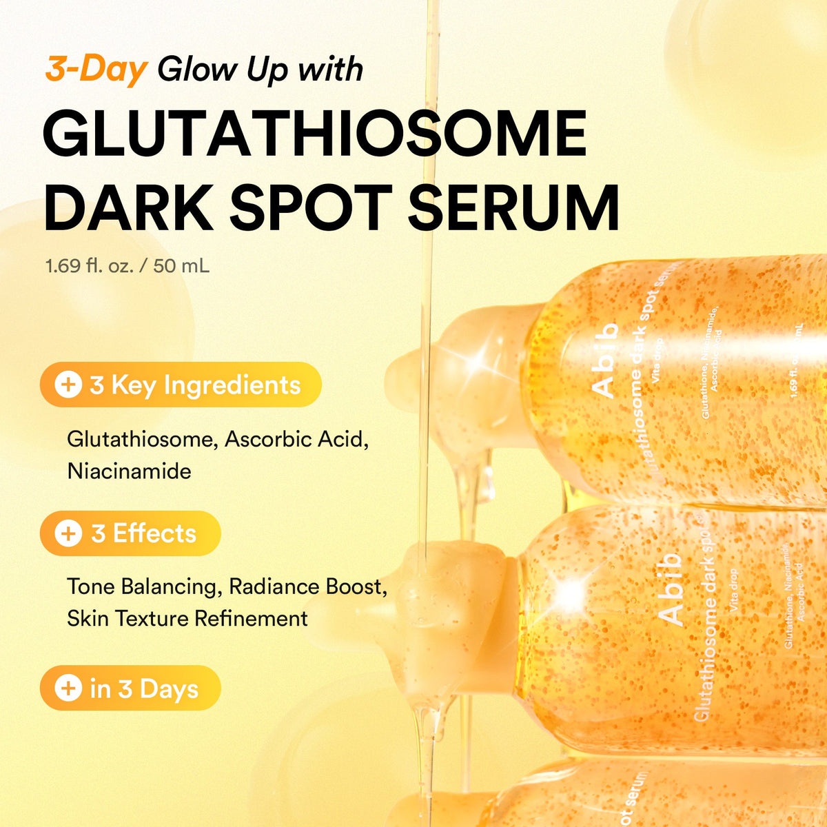 Abib Glutathiosome Dark Spot Serum Vita Drop packaging and bottle