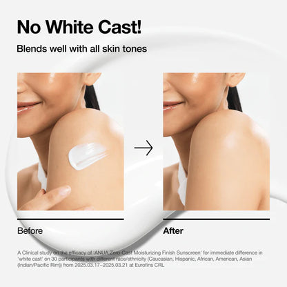 Zero-cast Moisturizing Finish Sunscree