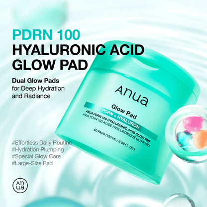 Anua PDRN 100 Hyaluronic Acid Glow Pad jar 60 pads