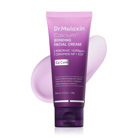 Dr.Melaxin Calcium Bonding Facial Cream 100g tube with cream swatch