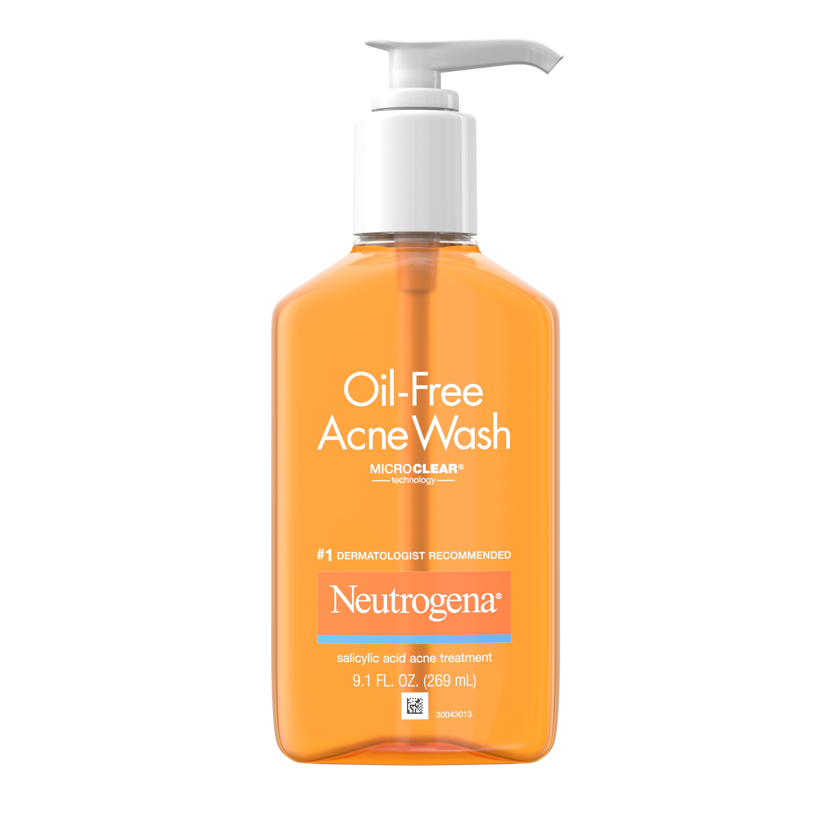 Neutrogena Oil-Free Acne Liquid Facial Cleanser, Oily Skin, Clarifying, 9.1 fl oz